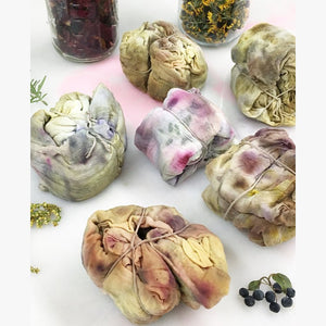 Bundle Dyeing with Floral, Fauna, Food, and Rust