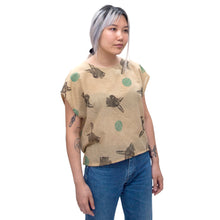 Load image into Gallery viewer, Cotton Sheer Top // Mustard Donkey Print