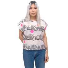 Load image into Gallery viewer, Cotton Sheer Top // Bundle Dyed with Ibex horn Print