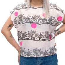 Load image into Gallery viewer, Cotton Sheer Top // Flower Dyed and Polka Dot Print