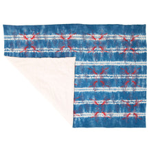 Load image into Gallery viewer, Padded Throw // Indigo Dyed Osnaburg Printed with Crayfish and Almond Shells