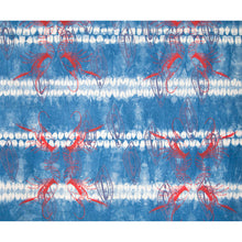 Load image into Gallery viewer, Padded Throw // Indigo Dyed Osnaburg Printed with Crayfish and Almond Shells