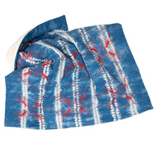 Load image into Gallery viewer, Padded Throw // Indigo Dyed Osnaburg Printed with Crayfish and Almond Shells