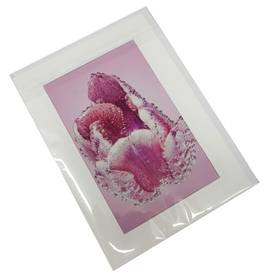 Tulip Flower with Bubbles Photograph Card