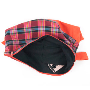 Overnight or Travel Extra Large Bag // Red Plaid