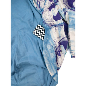 Oval Reversible Wrap // Screenprinted Indigo Dyed Cotton
