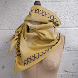 Cotton Triangle Scarf: Yellow