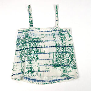 Summer Linen Tank Top // shibori skeleton