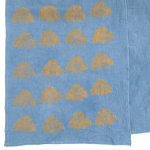 Load image into Gallery viewer, Indigo Dyed Linen Floral Blockprinted Table Runners